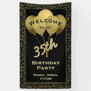Banderoles Accueil à ma trente-cinquième fête d'anniversai