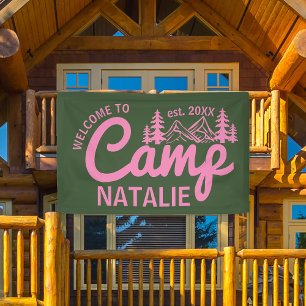 Banderoles Accueil Cool du Camp Bachelorette personnalisé