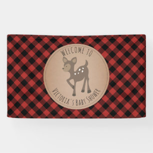 Banderoles Accueil de baby shower de plaid de Buffalo de