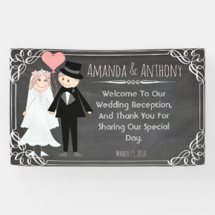 Banderoles Accueil de couples de mariage