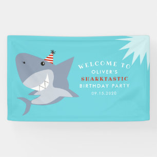 Banderoles Accueil de la fête de l'anniversaire du requin re