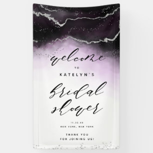 Banderoles Accueil de la Fête des mariées violette Ethereal M
