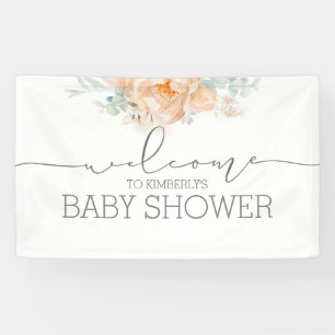 Banderoles Accueil du Baby shower de fleurs douces