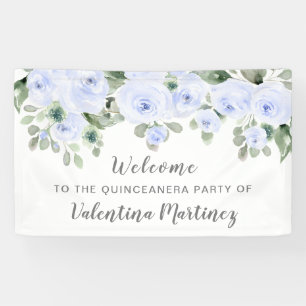 Banderoles Accueil du Rose Dusty Blue Quinceanera