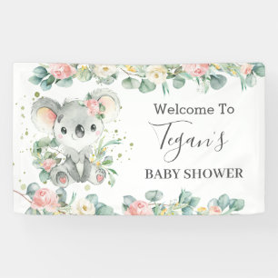 Banderoles Accueil Floral Cute Koala Eucalyptus Retour