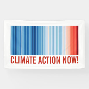 Banderoles Action sur le changement climatique maintenant ! R