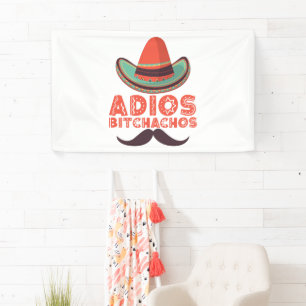 Banderoles Adieu Bitchachos Chapeau Rétro Cinco De Mayo