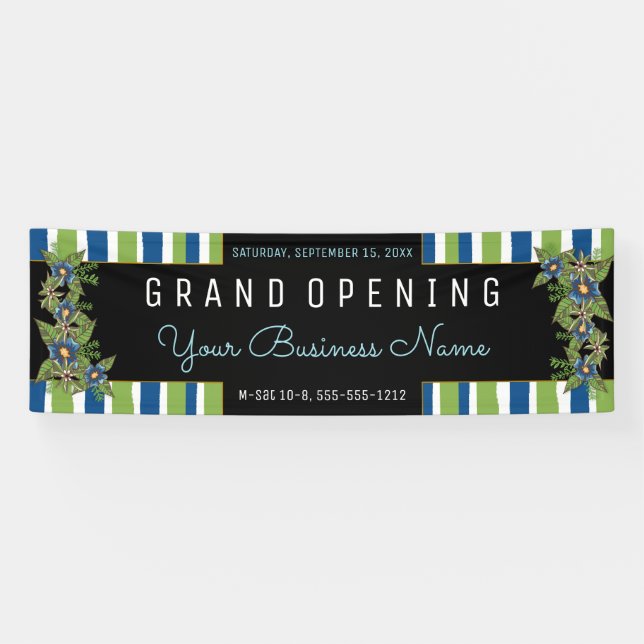 Banderoles Affaires florales d'ouverture officielle de (Horizontal)