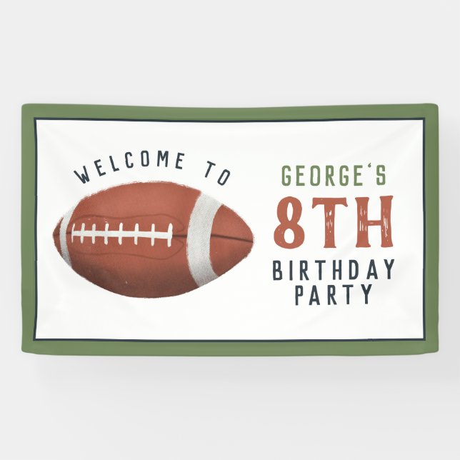 Banderoles Affiche de bienvenue Anniversaire de enfant de foo (Horizontal)
