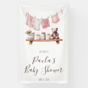 Banderoles Affiche de bienvenue Baby shower de vêtements pour