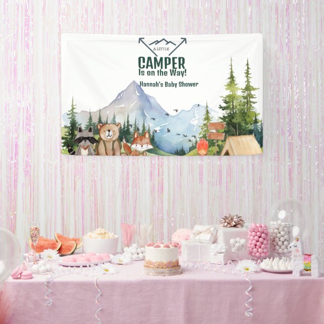 Banderoles Affiche de bienvenue de Baby shower animal rustiqu (Fête)
