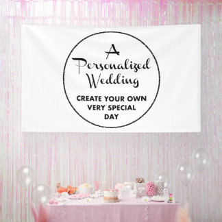 Banderoles Affiche de bienvenue de mariage personnalisée 6' x