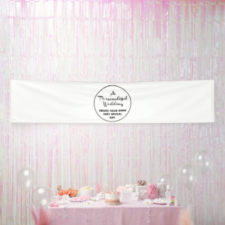Banderoles Affiche de bienvenue de mariage personnalisée Bann