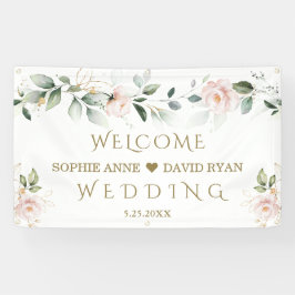 Banderoles Affiche de bienvenue Mariage flush Floral Green Go
