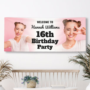 Banderoles Affiche de bienvenue personnalisée 16e anniversair