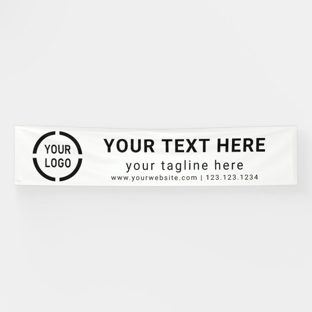 Banderoles Affiche des événements du logo de la société perso (Horizontal)