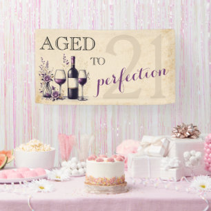 Banderoles Âgé à la perfection 21e anniversaire