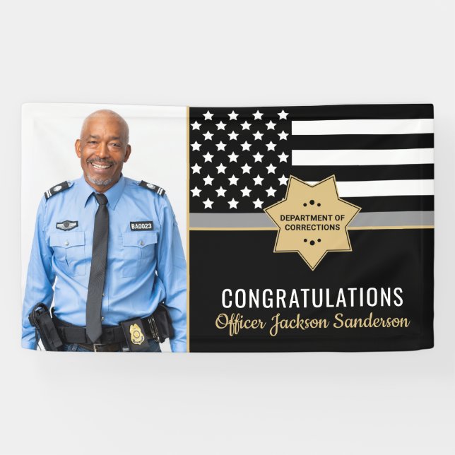 Banderoles Agent de correction Silver Line Retraite Photo (Horizontal)
