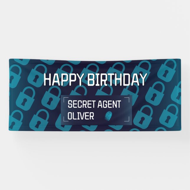Banderoles Agent secret Détective Spy Mystery Party (Horizontal)