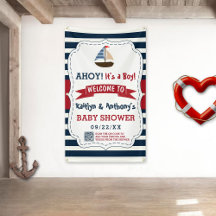 Ahoy C'est un garçon ! Baby shower nautique