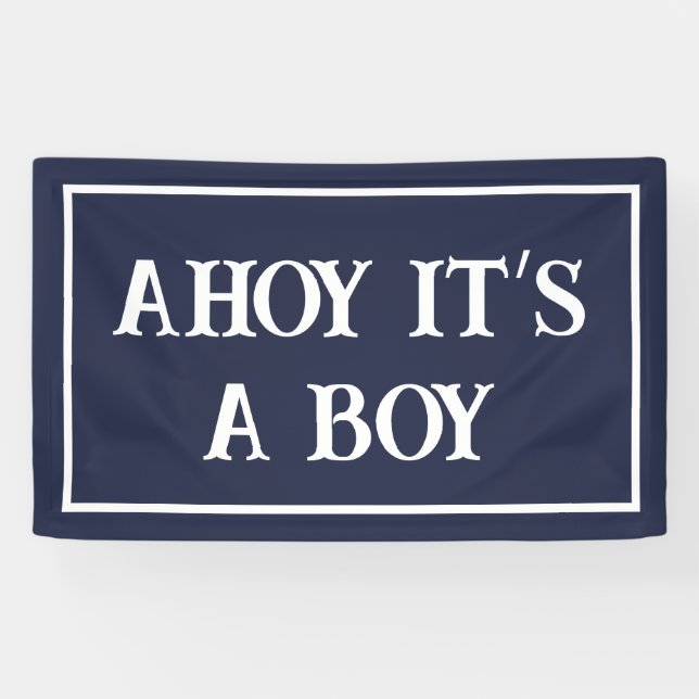 Banderoles Ahoy It's A Boy Banner (Horizontal)