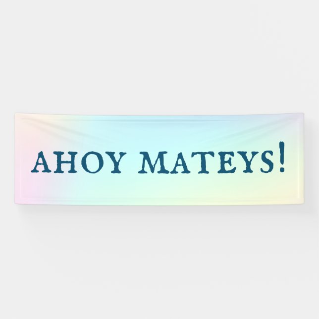 Banderoles Ahoy Mateys ! SIGNE Pirate (Horizontal)