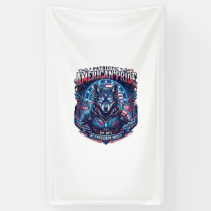 Banderoles Aï patriotique Liberté Loup Cyberpunk Avenir Liber