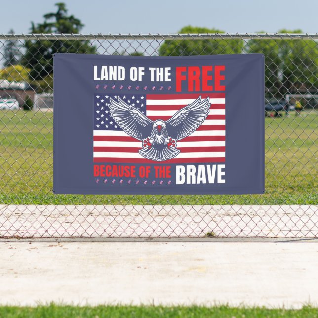 Banderoles Aigle brave sans terre Patriotic (Insitu)