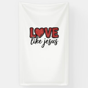 Banderoles Aimez comme Jésus Modèle de T-shirt chrétien vinta