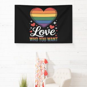 Banderoles Aimez qui vous voulez Fierté gay LGBT