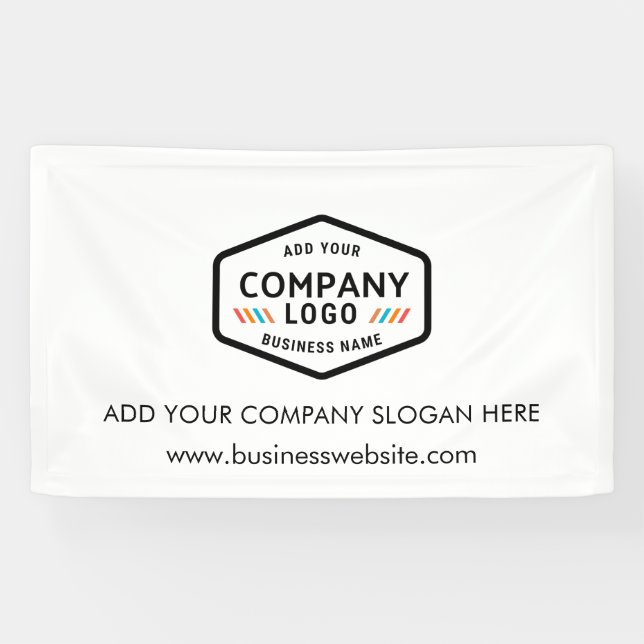 Banderoles Ajouter Business Logo Entreprise Site Adresse Slog (Horizontal)