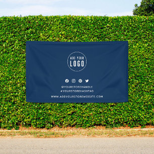 Banderoles Ajouter le logo Social Media Marketing Couleur per