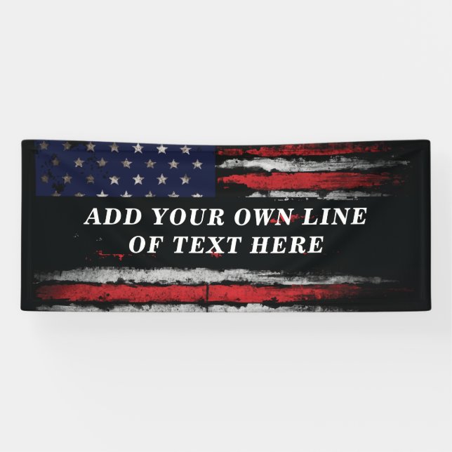 Banderoles Ajouter votre propre texte sur grunge American fla (Horizontal)