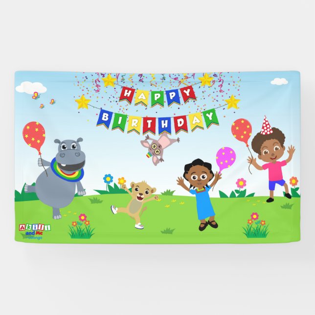 Banderoles Akili & Amis Anniversaire Vinyl Banner 2 (Horizontal)