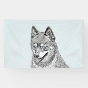 Banderoles Alaskan Klee Kai Peinture - Cute Original Chien Ar