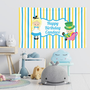Banderoles Alice au pays des merveilles Tea Party Enfants Per