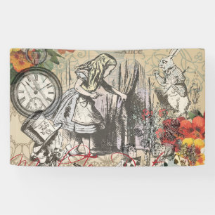 Banderoles Alice Aventures au Pays des Merveilles Rideau Clas