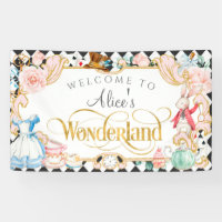 Alice merveilleland fêté de thé fou hatter toile d