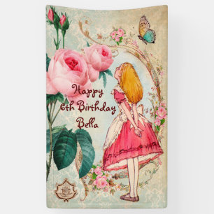 Banderoles Alice personnalisée dans l'anniversaire du pays