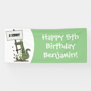 Banderoles Aligator de crocodile drôle avec dessin animé