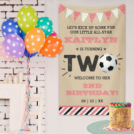 Banderoles All-star Soccer Ball 2e anniversaire Bienvenue