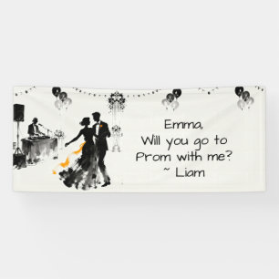 Banderoles Aller au bal avec moi Promesse romantique de bal