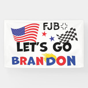 Banderoles ALLEZ BRANDON avec les cheveux TRUMP