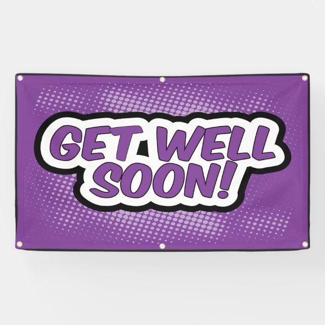 Banderoles Allez-y vite violet (Horizontal)