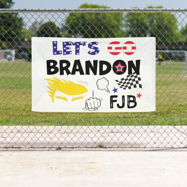 BANDEROLES ALLONS BRANDON AVEC TRUMP (En situation)