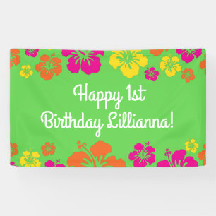 Banderoles Aloha ęr thème de fête d'anniversaire de Hawaï