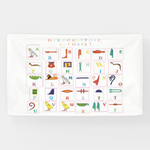 Banderoles Alphabet Hiéroglyphique