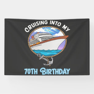 Banderoles Amateur de croisière naviguant vers mes 70 ans