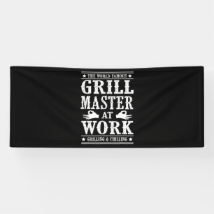 Banderoles Amateurs de barbecue Le Célèbre Maître Grill Au