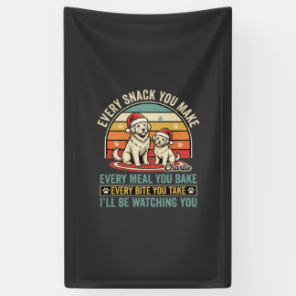 Banderoles Amateurs de chiens de Noël Snack Regarder